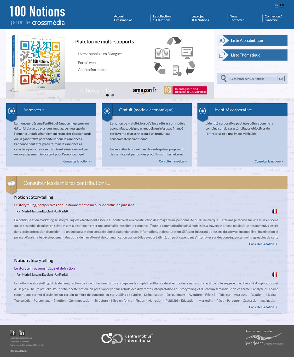 100 notions pour CrossMedia